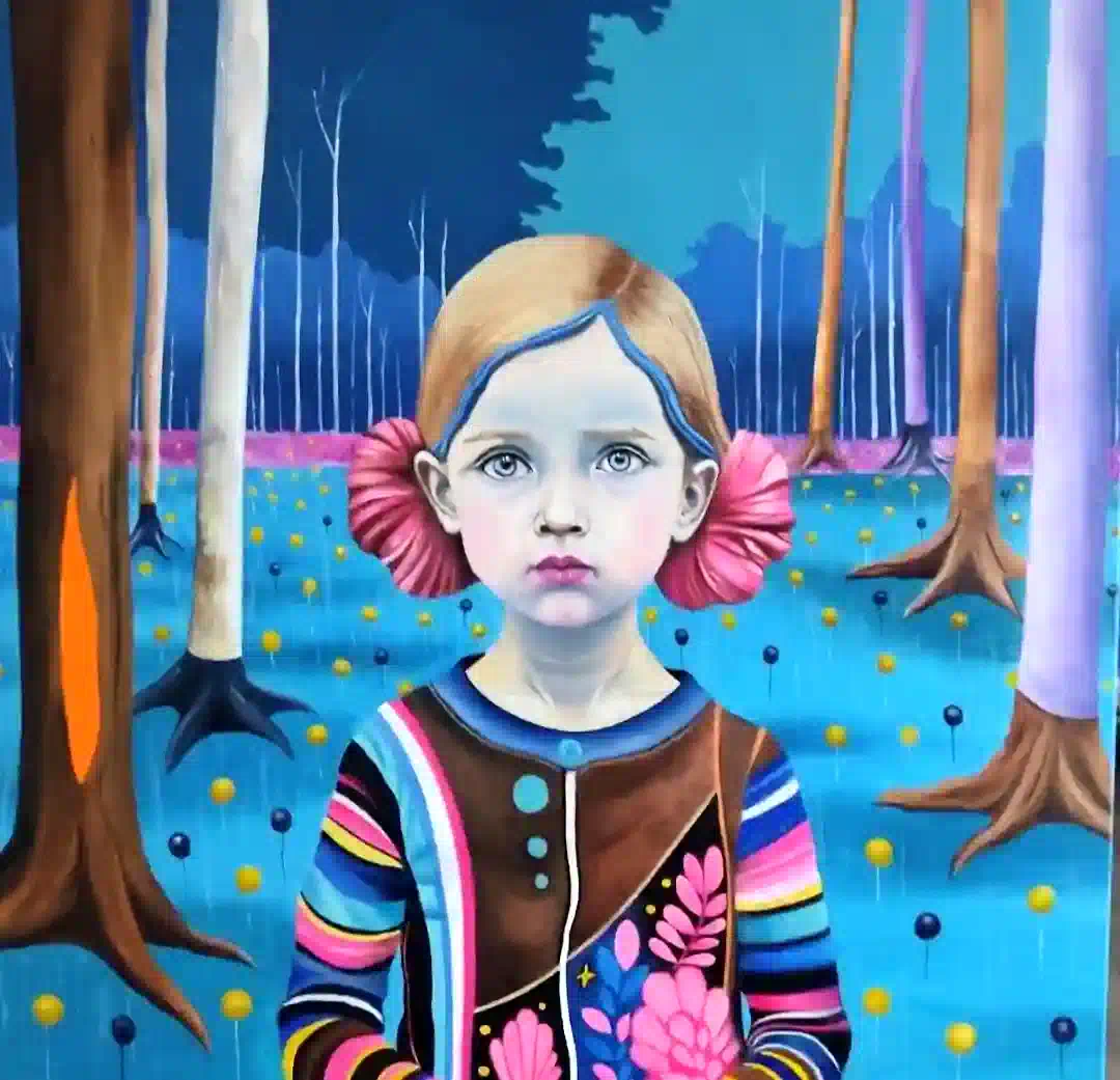 Louise, peinture à l'huile 100 × 100 cm, Joëlle Vincent