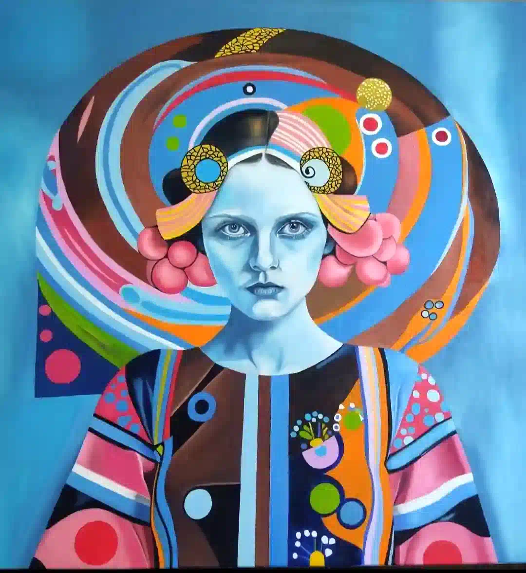 Marianne, peinture à l'huile 100 × 100 cm, Joëlle Vincent