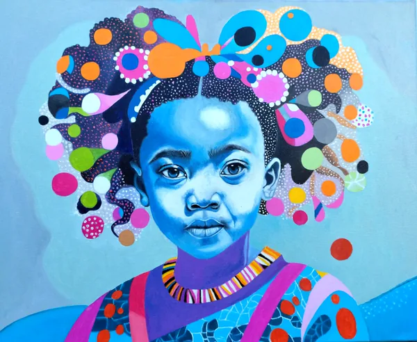 Ania, peinture à l'huile 65 × 51 cm, Joëlle Vincent