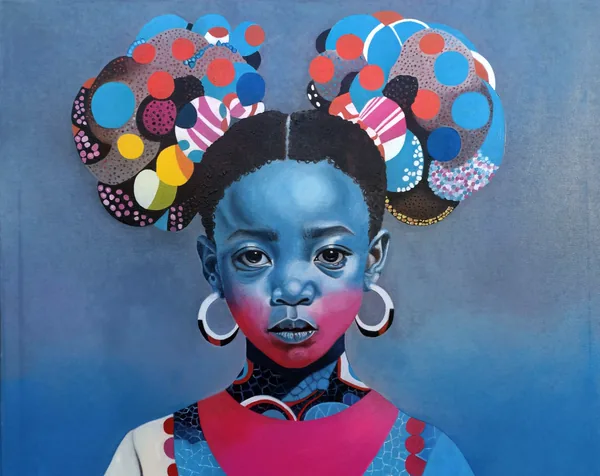 Inaya, peinture à l'huile 81 × 65 cm, Joëlle Vincent