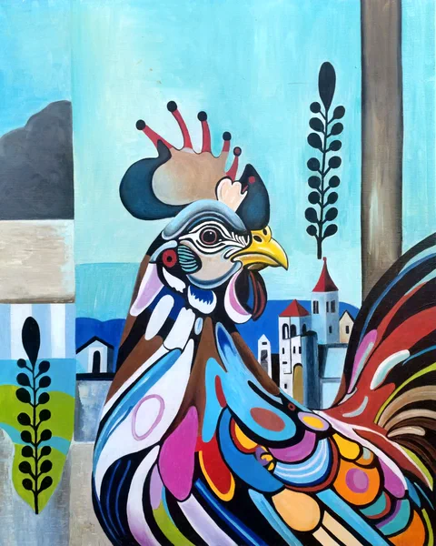 Kitten 10, peinture à l'huile 65 × 81 cm, Joëlle Vincent