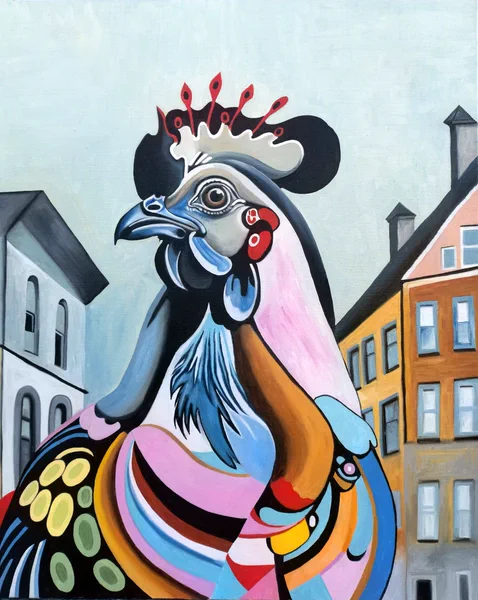 Kitten 11, peinture à l'huile 65 × 81 cm, Joëlle Vincent