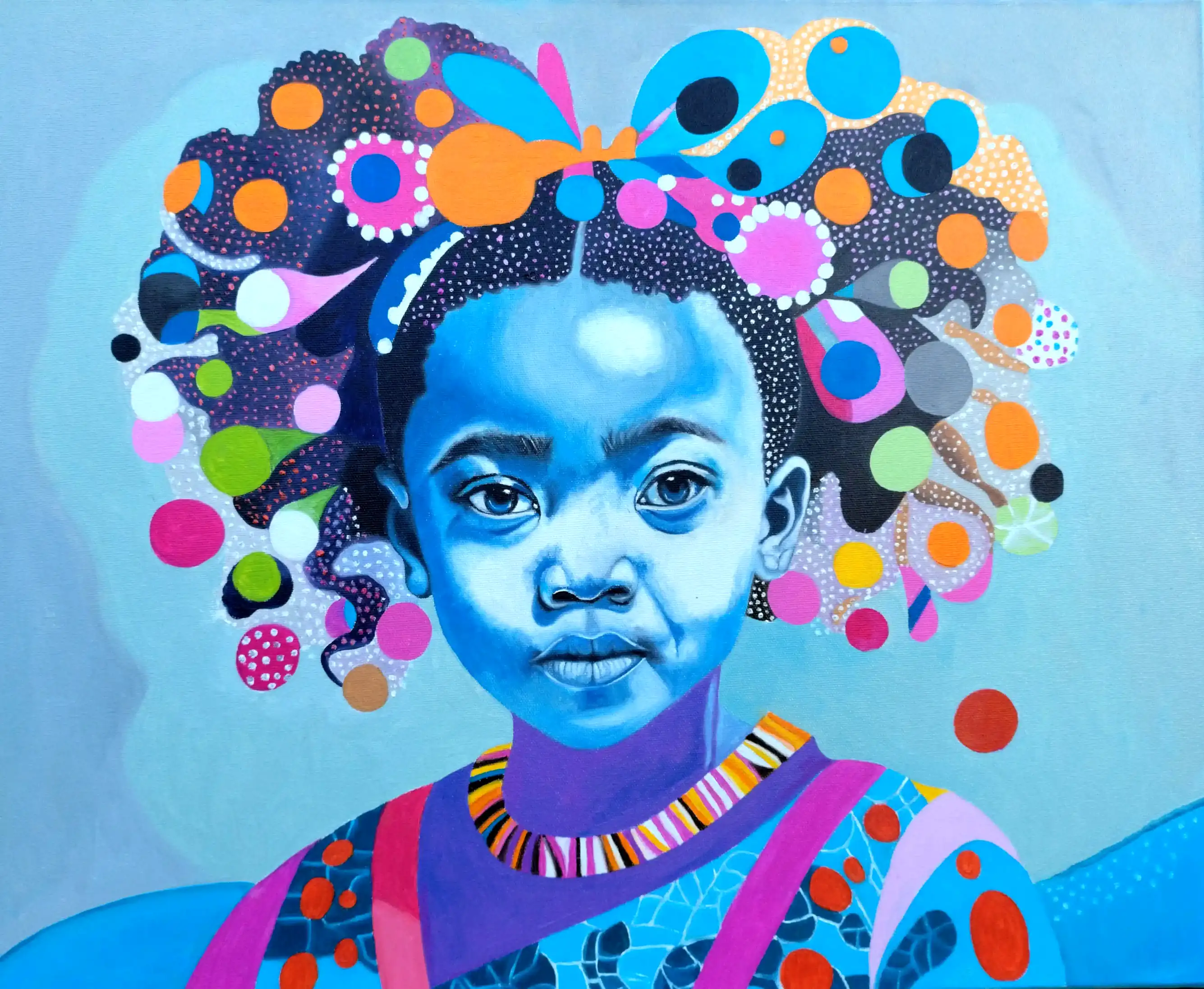 Ania, peinture à l'huile 65 × 51 cm, Joëlle Vincent