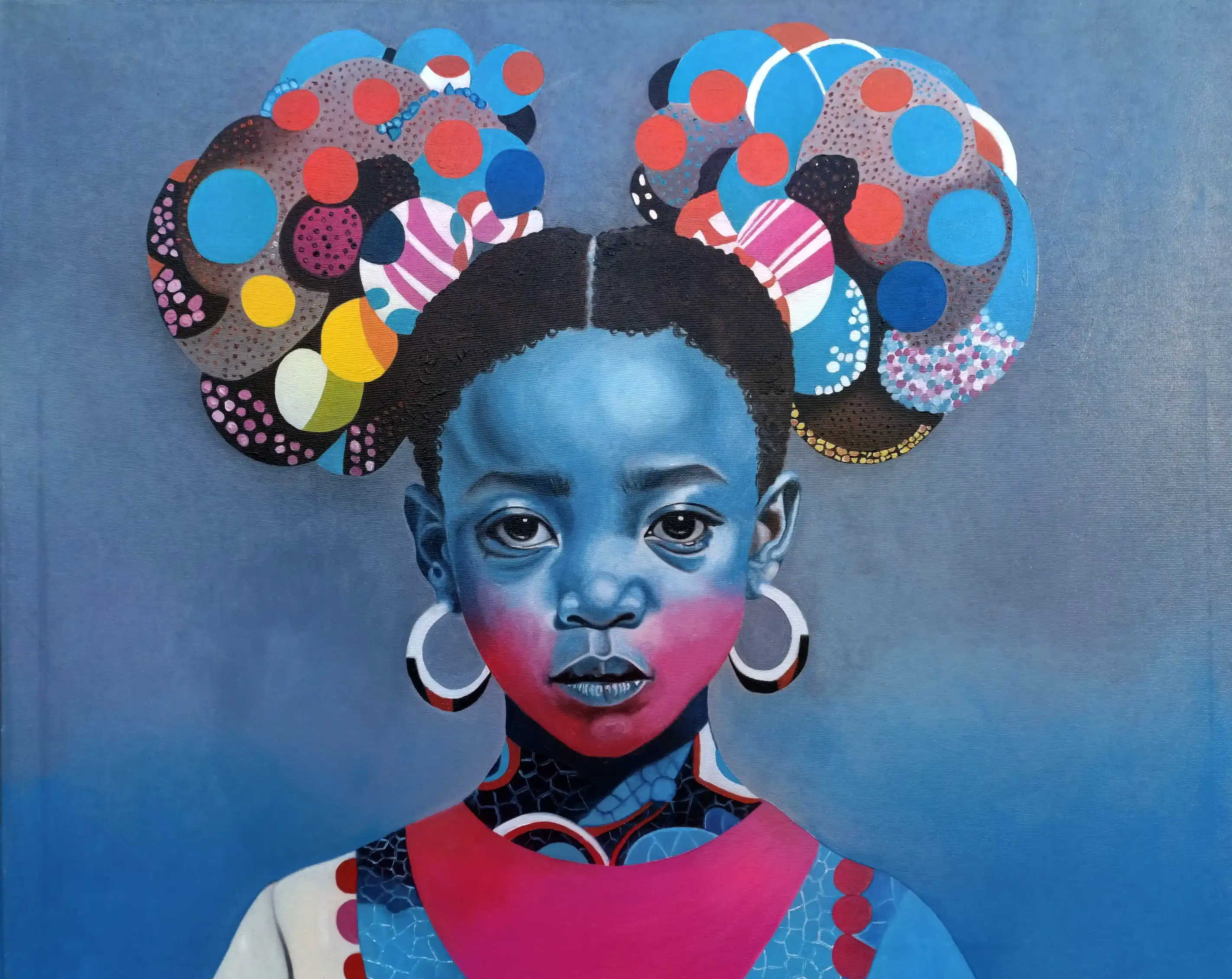 Inaya, peinture à l'huile 81 × 65 cm, Joëlle Vincent