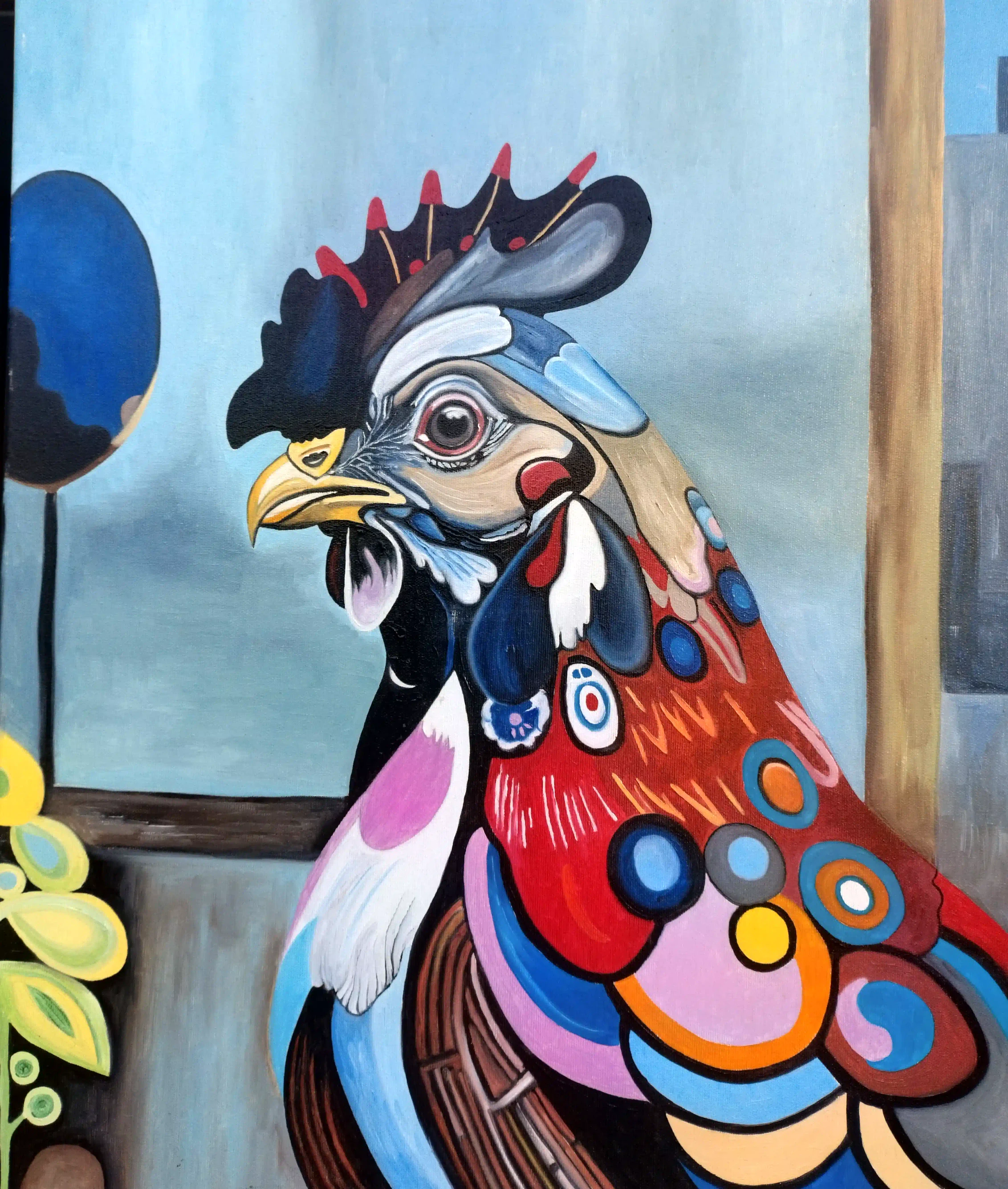 Kitten 5, peinture à l'huile 54 × 65 cm, Joëlle Vincent