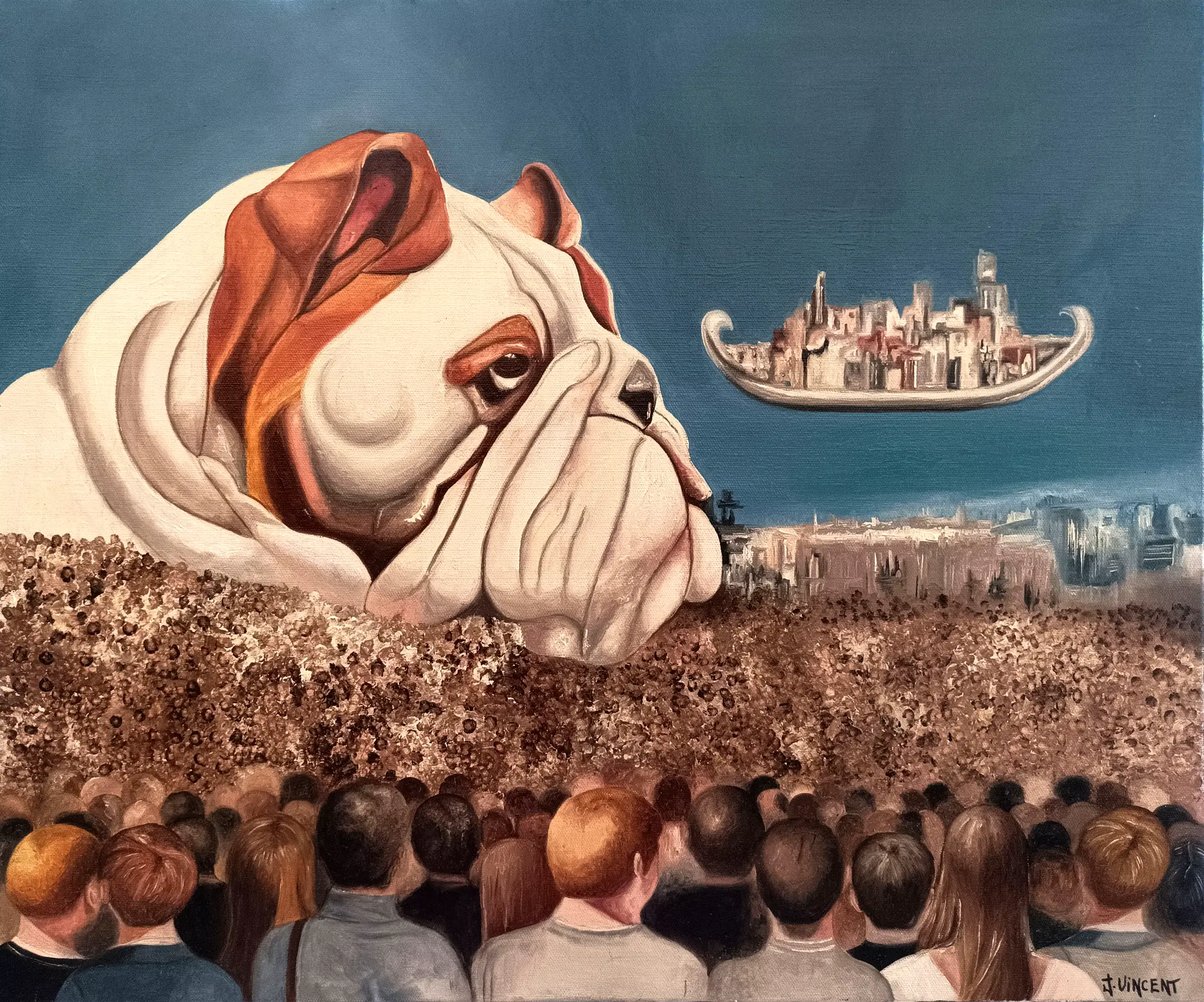 Noé, peinture à l’huile 100 × 80 cm, Joëlle Vincent